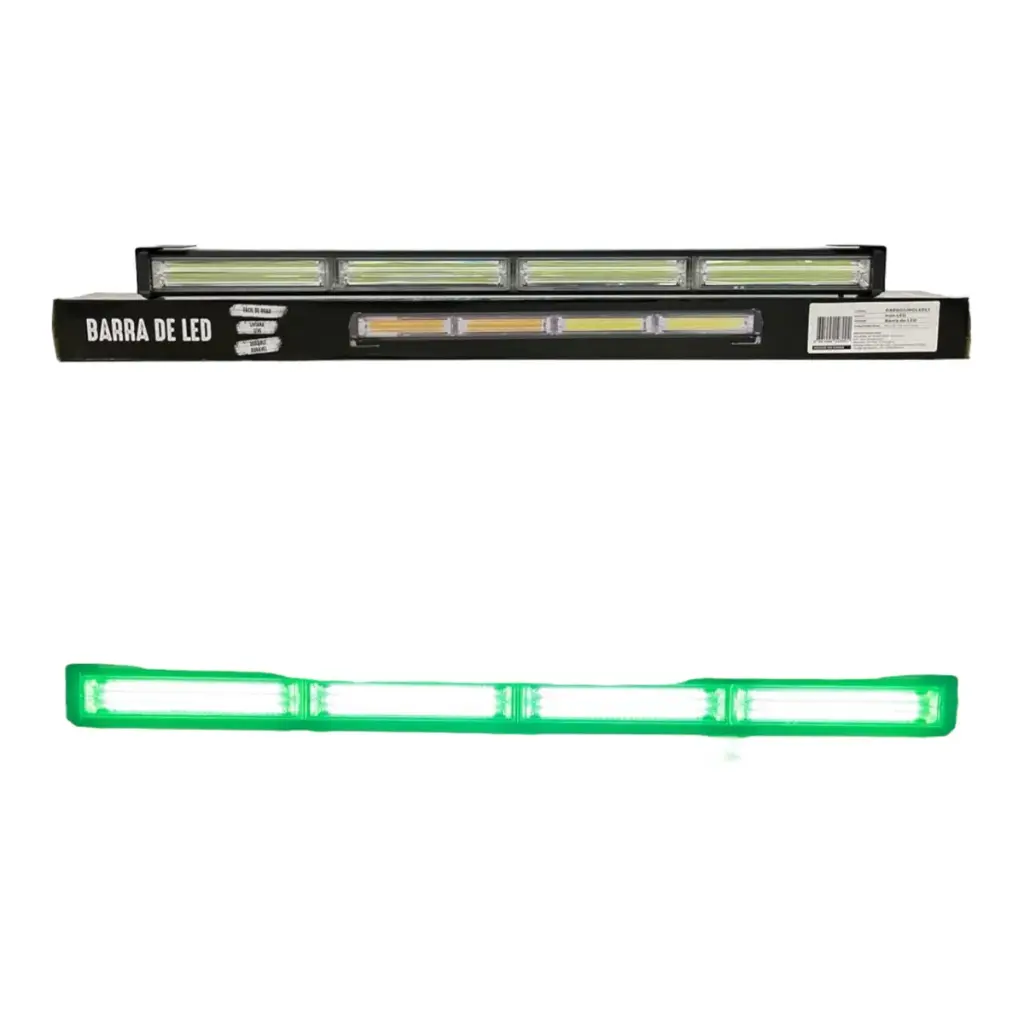 Barra LED de 4 paneles cob con funciones Iron LED verde