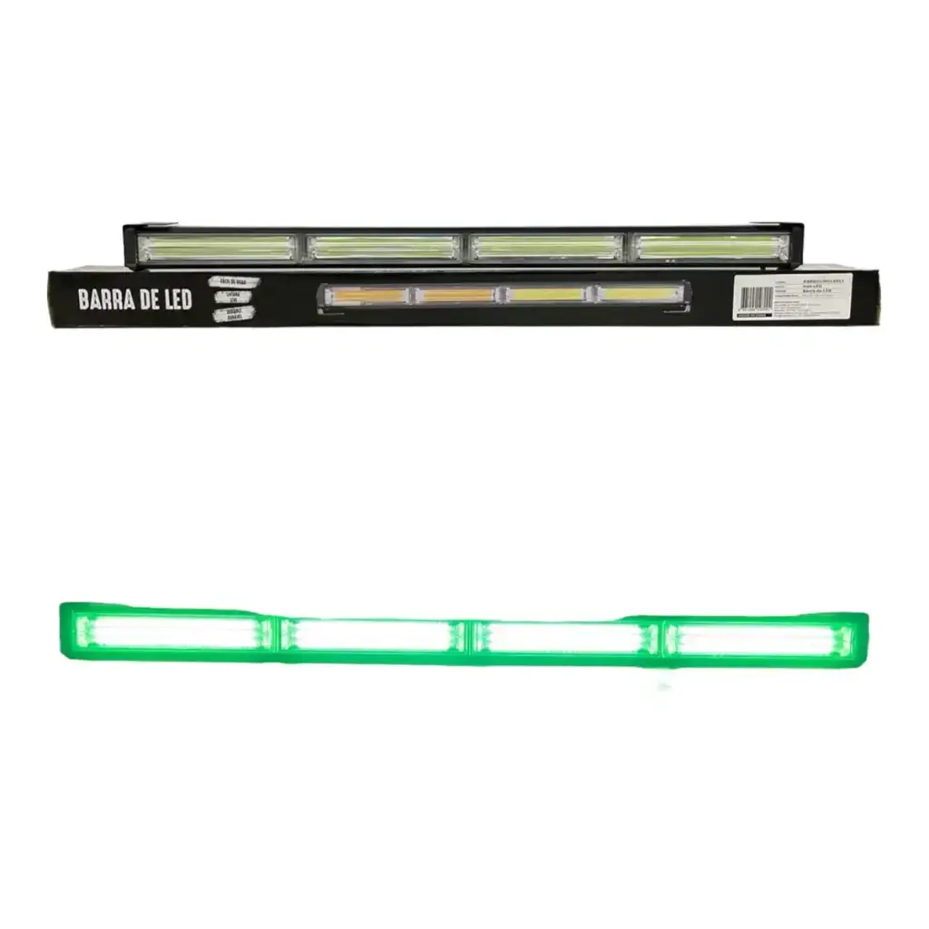Barra LED de 4 paneles cob con funciones Iron LED verde