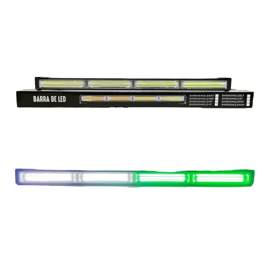 Barra LED de 4 paneles cob con funciones Iron blanco/verde
