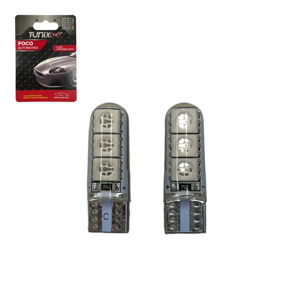 Foco de pellizco con 6 LED 5050 (azul, blanco y rojo)