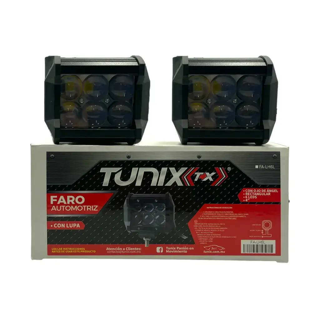 Faro LED de 6 lupas blanco