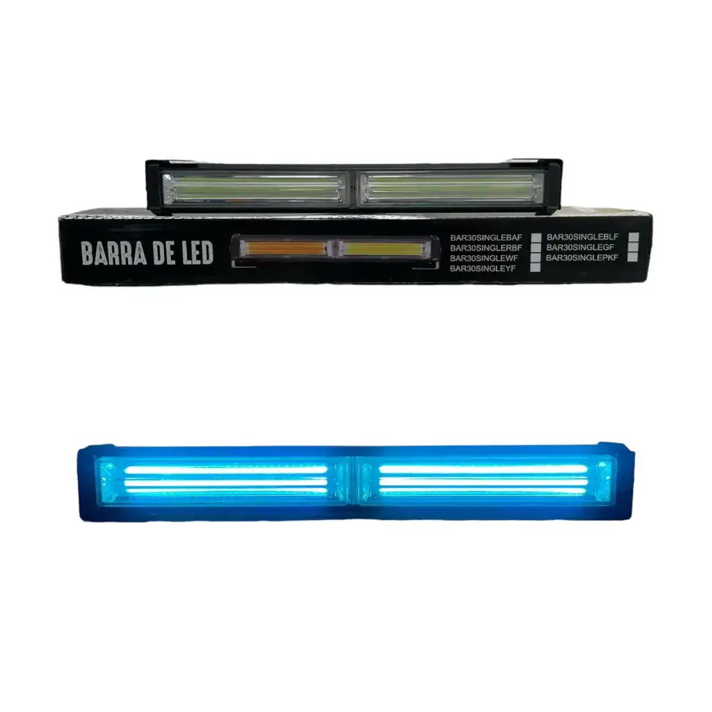 Barra LED azul hielo de 2 paneles COB con múltiples funciones