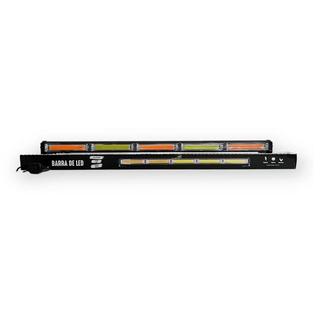 Barra LED blanco/ambar de 5 paneles COB con múltiples funciones