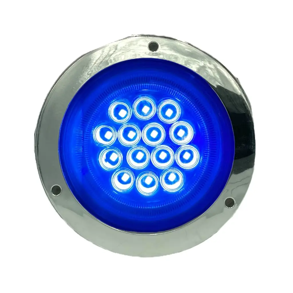 [MULT/6186/BU] Plafón LED redondo de 4" con arillo de GLO y láser (Azul)