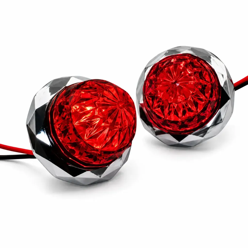 [FT6407/RD] Plafón mini diamond LED tipo botón (colores disp) (Rojo)