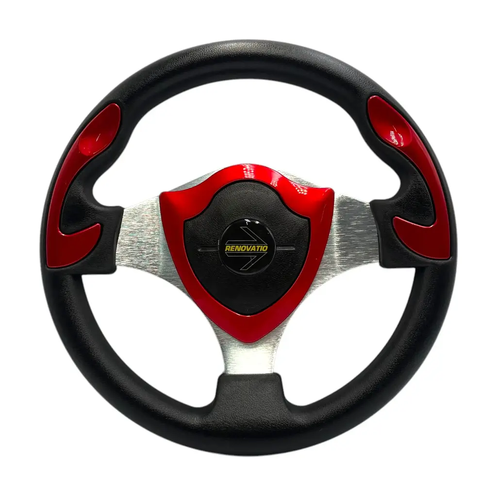 Volante deportivo rojo