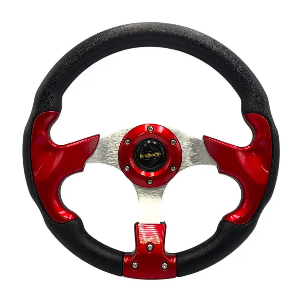 Volante automotriz rojo