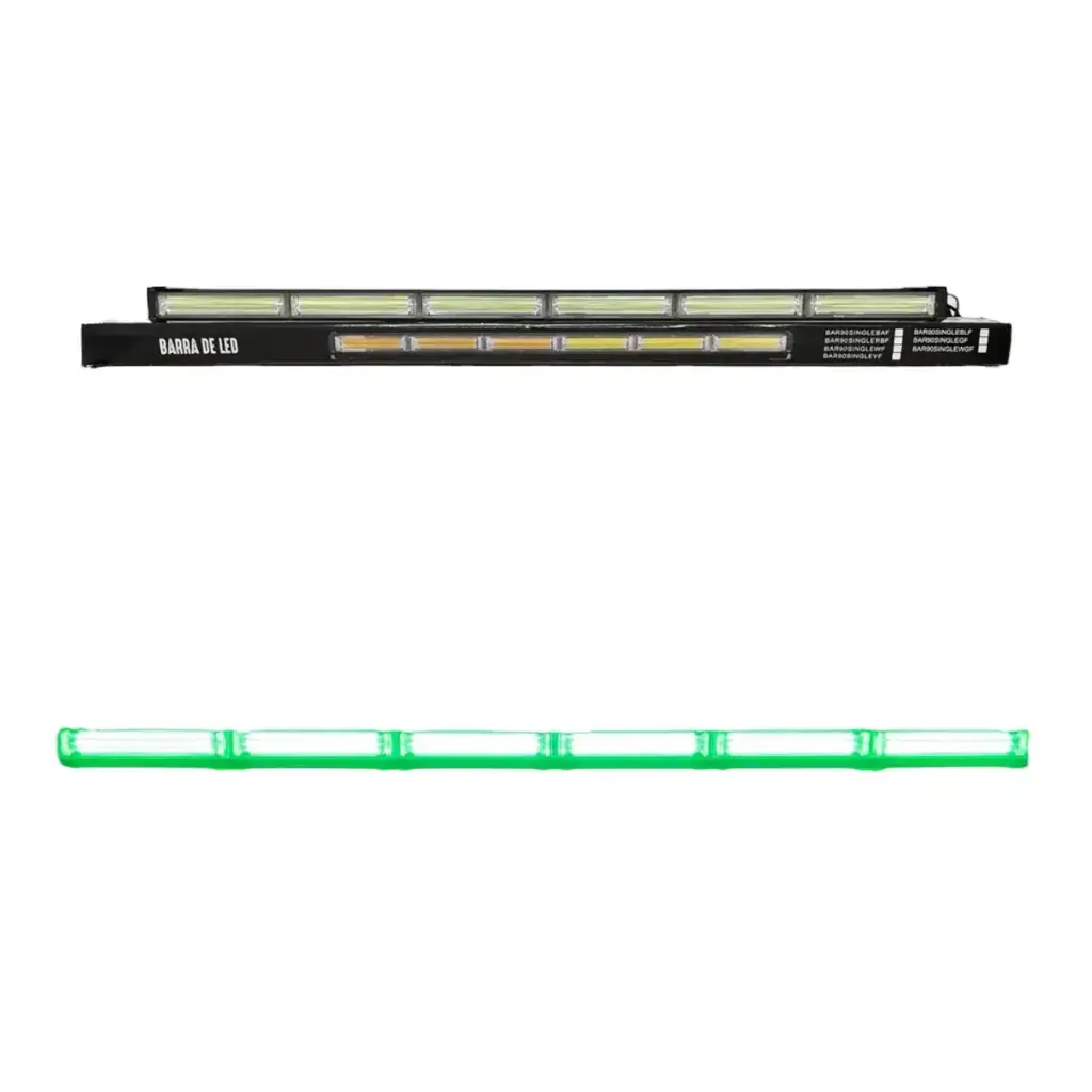 Barra LED verde de 6 paneles COB con múltiples funciones