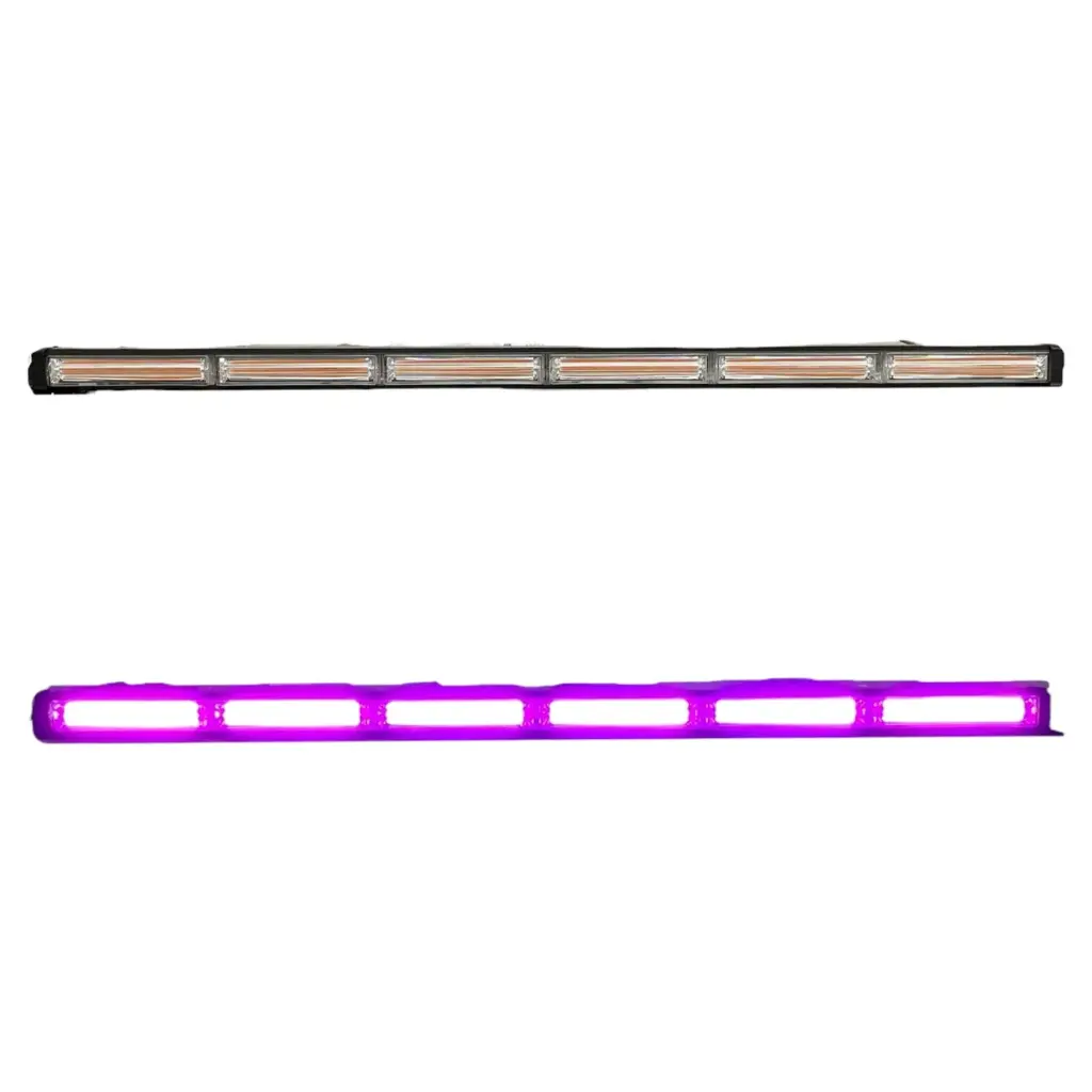 Barra LED morado de 6 paneles COB con múltiples funciones
