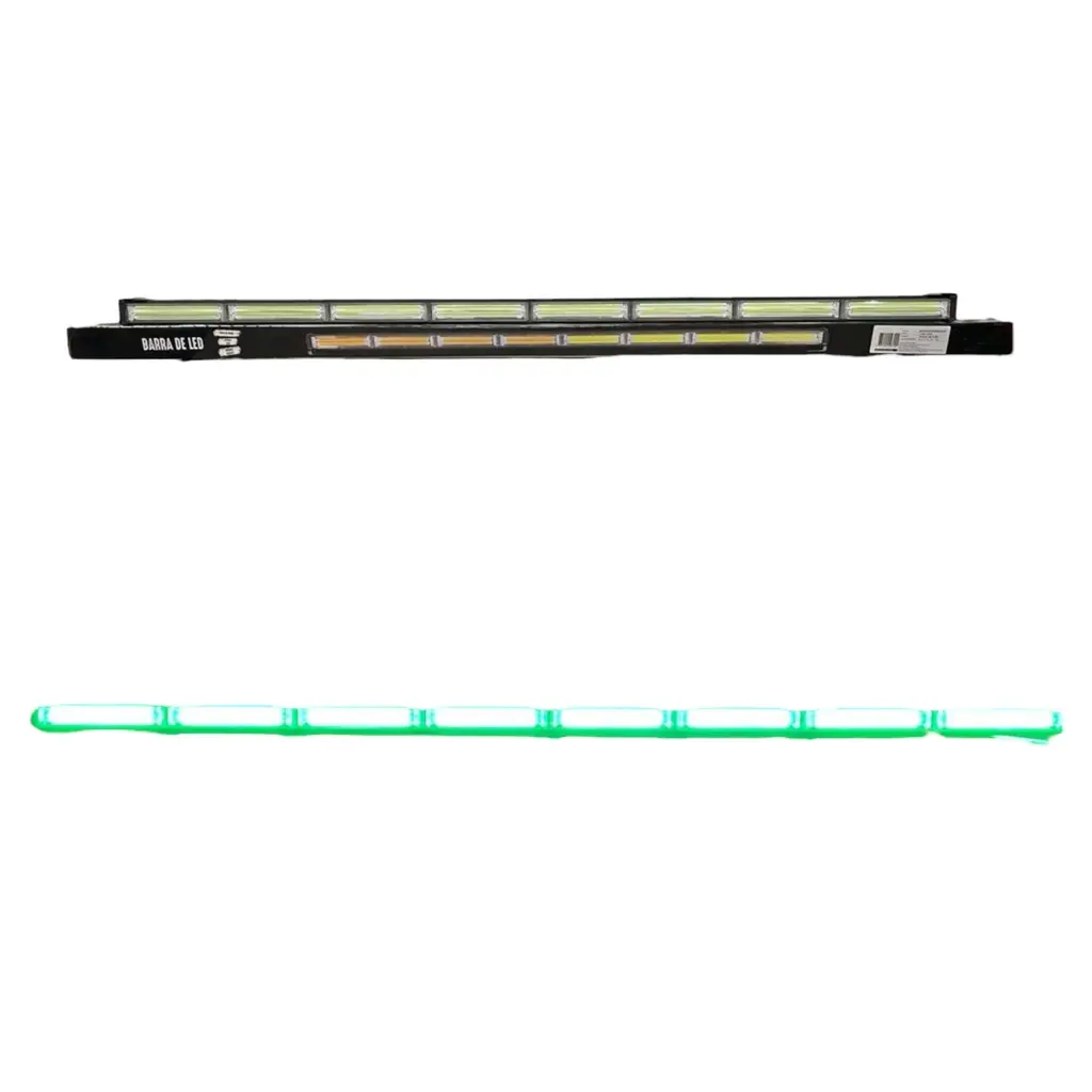 Barra LED de 8 paneles COB diferentes funciones verde