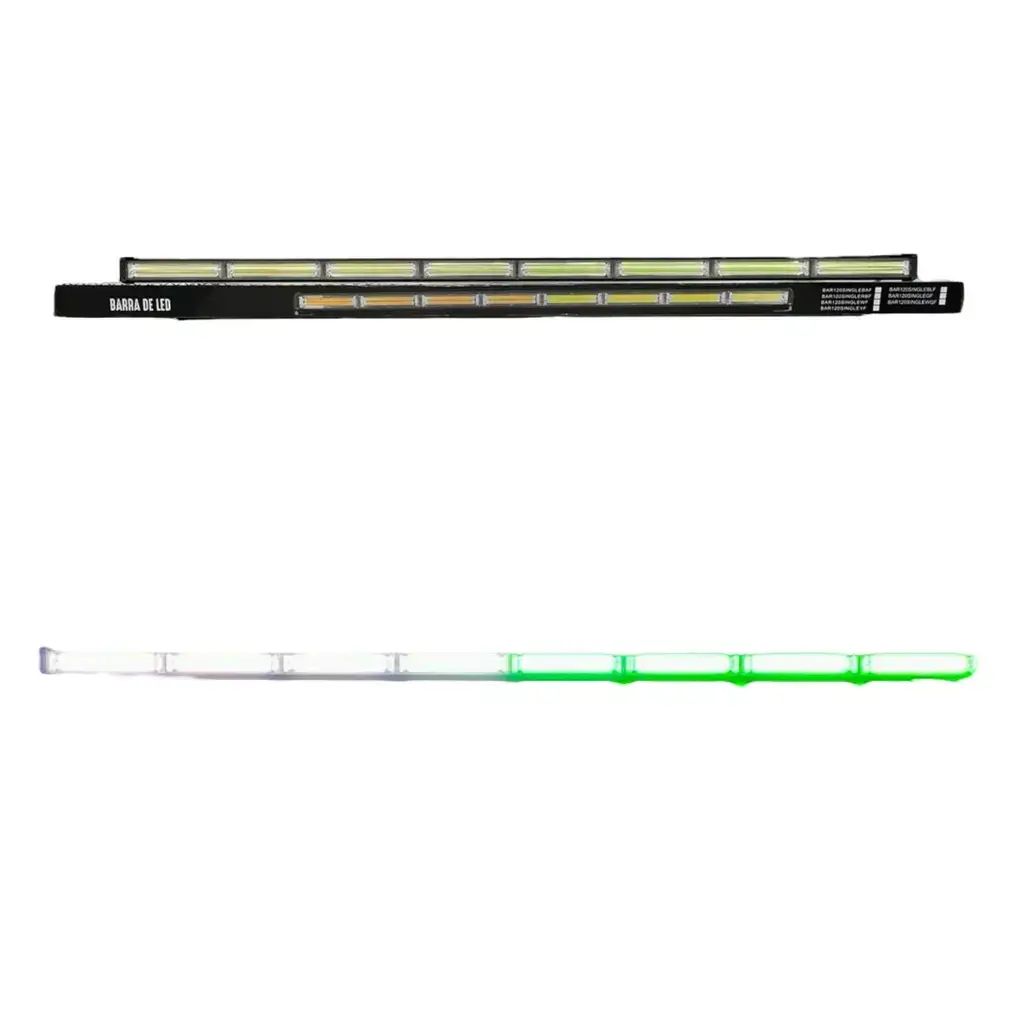 [BAR120SINGLEWGF] Barra LED de 8 paneles COB diferentes funciones blanco/verde