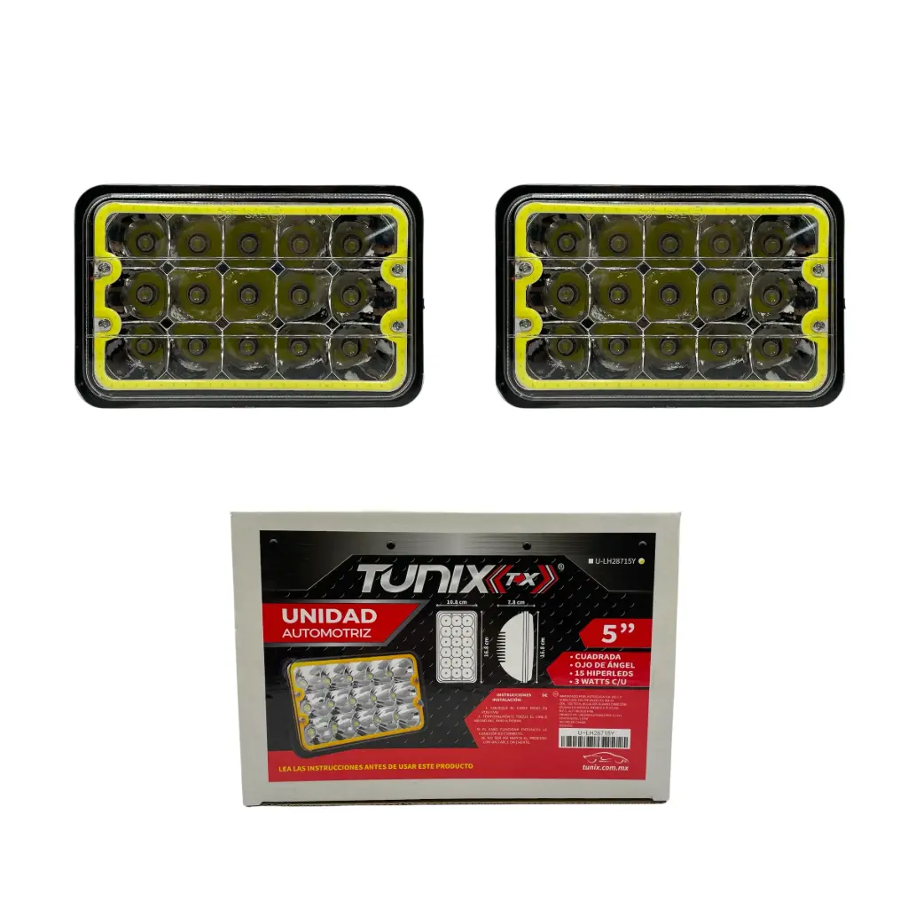 [U-LH28715B] Unidad de 5" con arillo LED tunix colores disp (Azul)