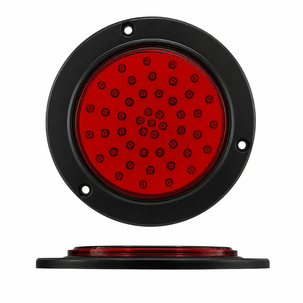 Plafón redondo de 48 LED contorno negro slim
