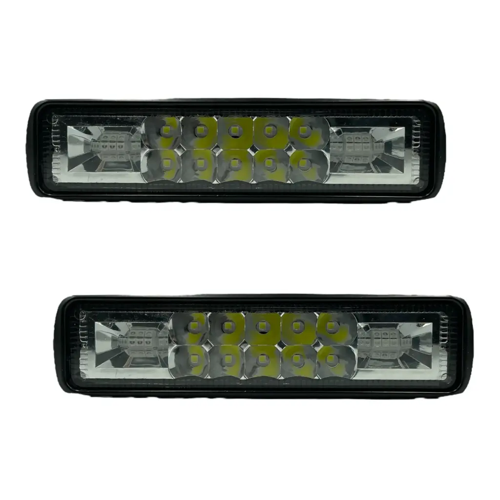 Faro de niebla 16 LED azul con blanco