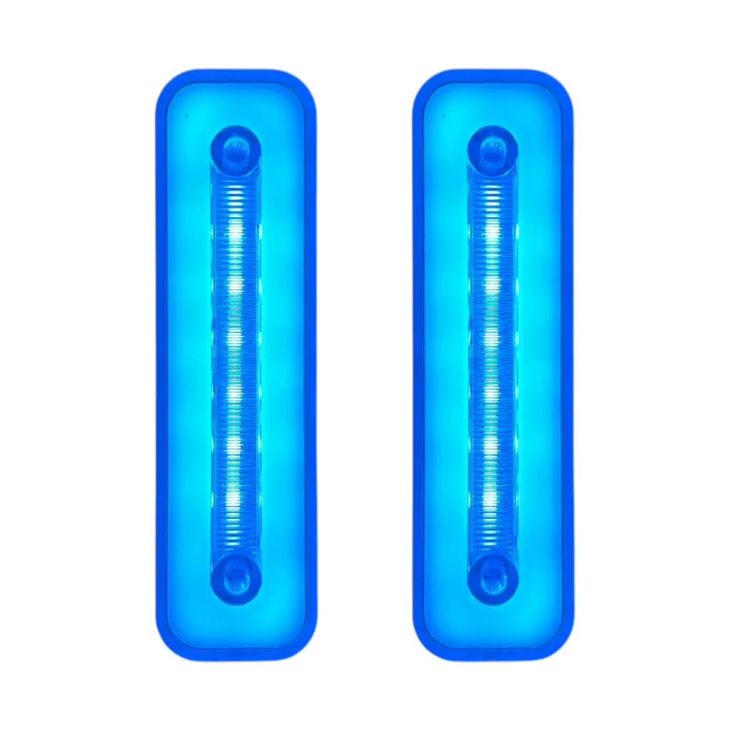 [MULT/6528/GEL/IBU] Plafón lateral azul hielo 6 LED con luz gel