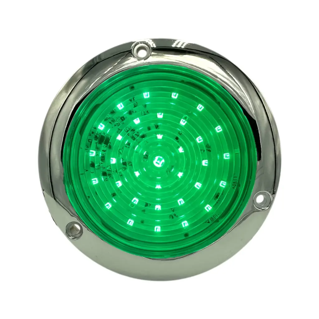Plafón redondo 48 LED base cromada 