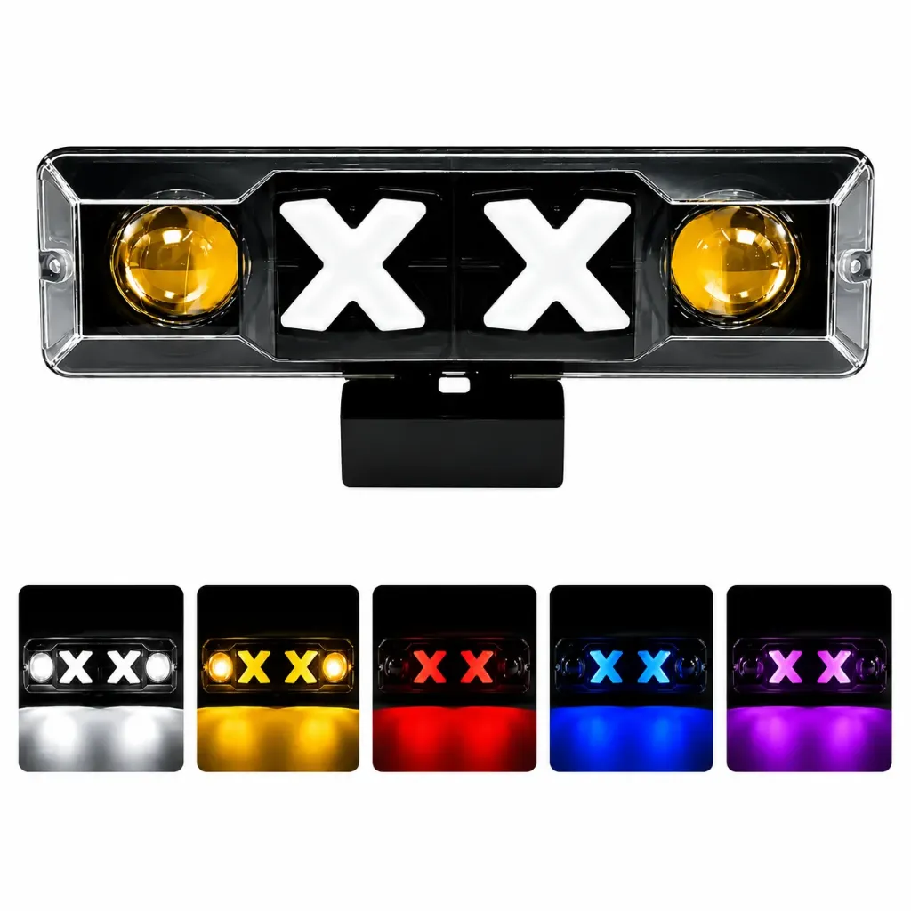 [XK42/RD/BL] Faro LED con DRL Rojo/Azul 