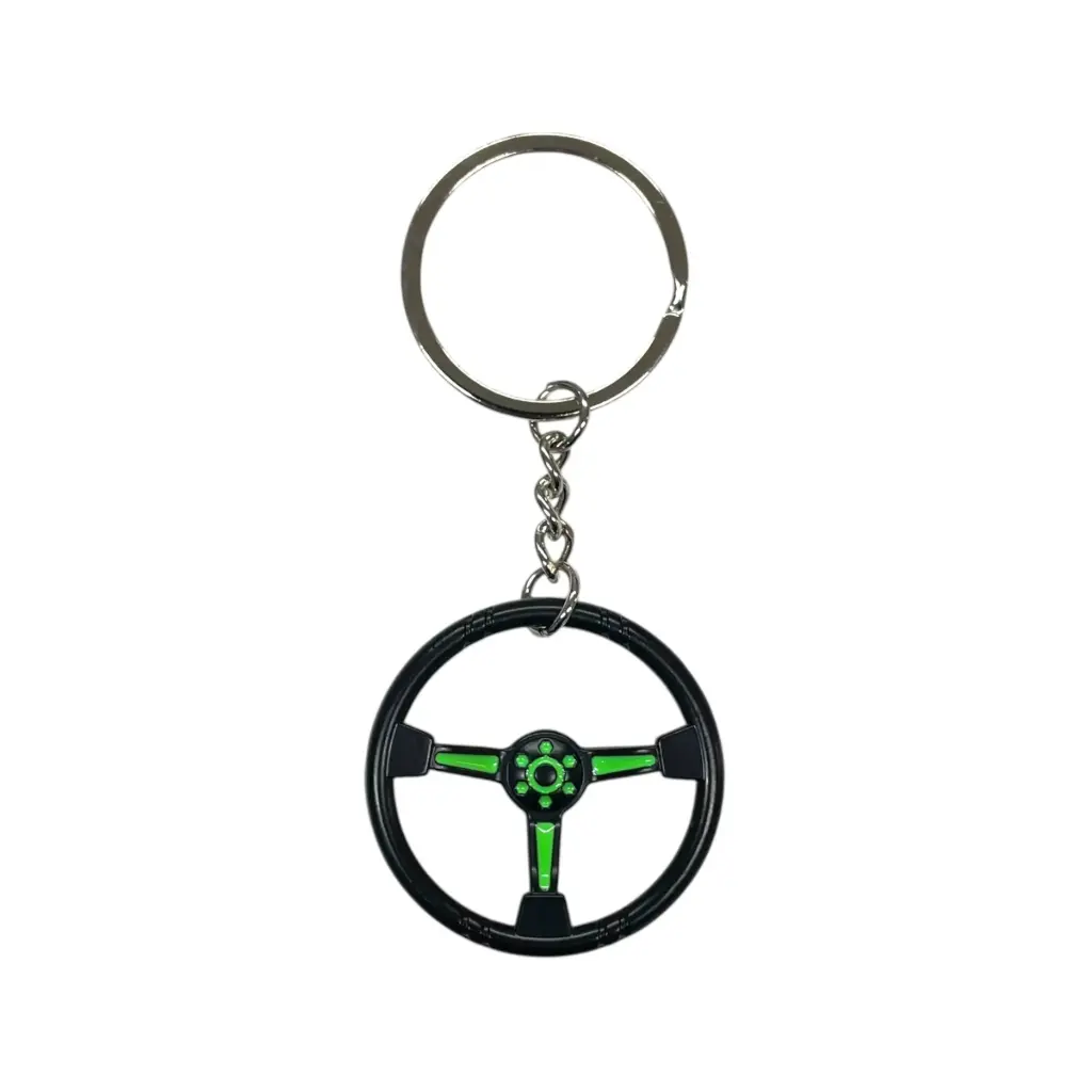 Llavero de volante verde