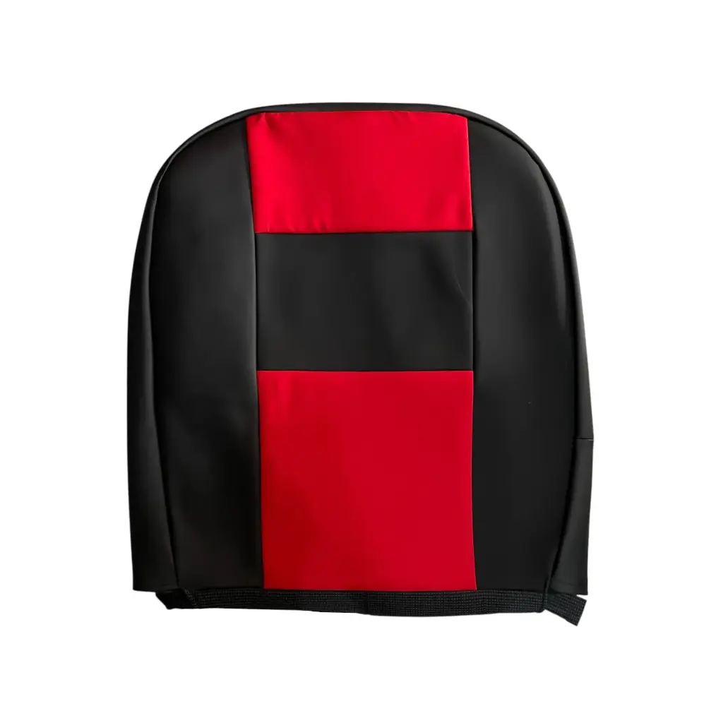 Cubreasiento rojo de coche cabecera separada con respaldo de vinipiel