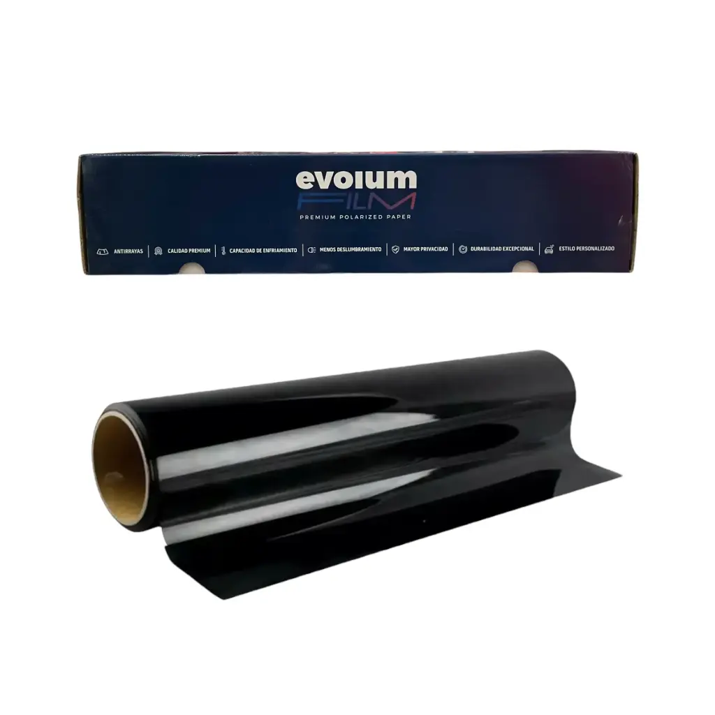 [BLACK 50CM 35%] Papel para polarizar Evolum Black rollo de 50 CM x 30 MTS (35%)