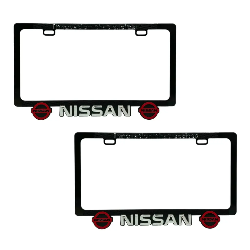 Portaplaca premium logo Nissan 