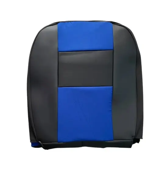 Cubreasiento azul de coche cabecera separada con respaldo de vinipiel