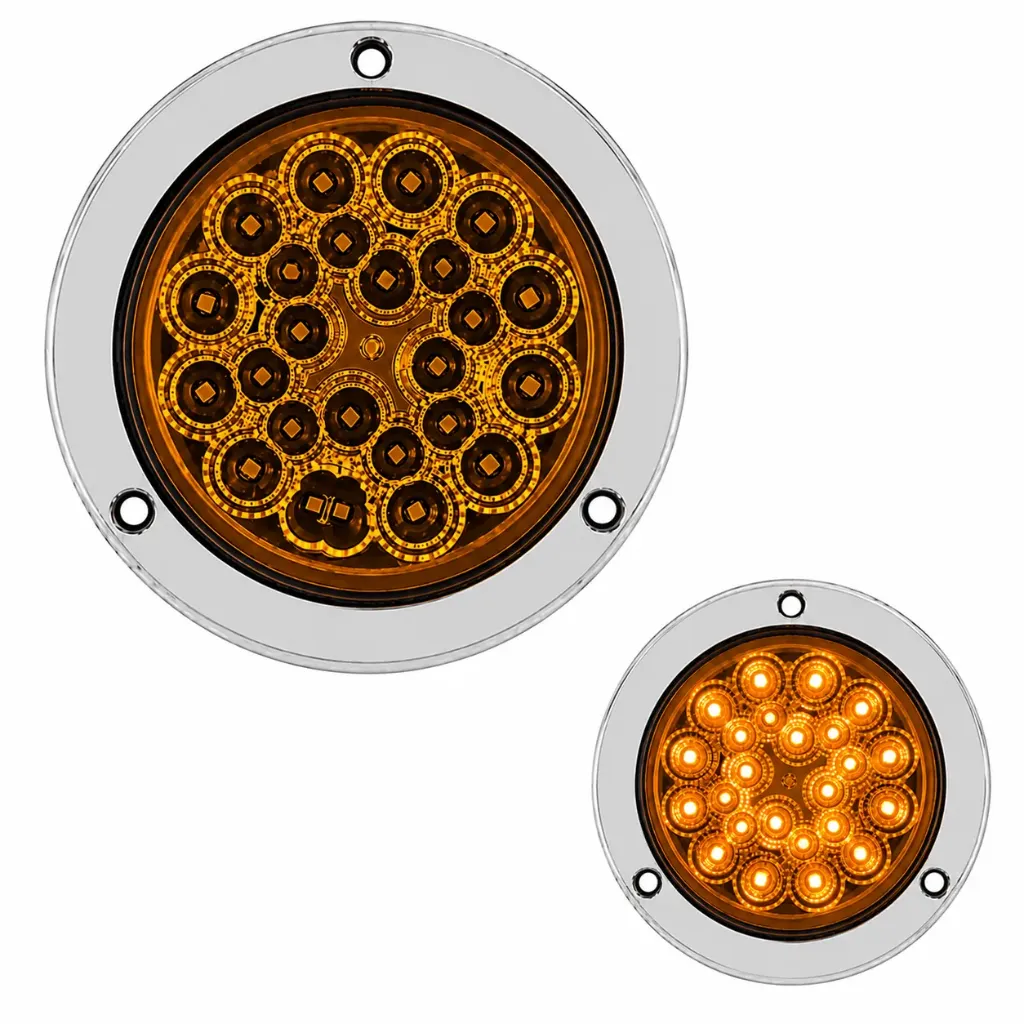 Plafón redondo ámbar de 32 LED FlashTruck