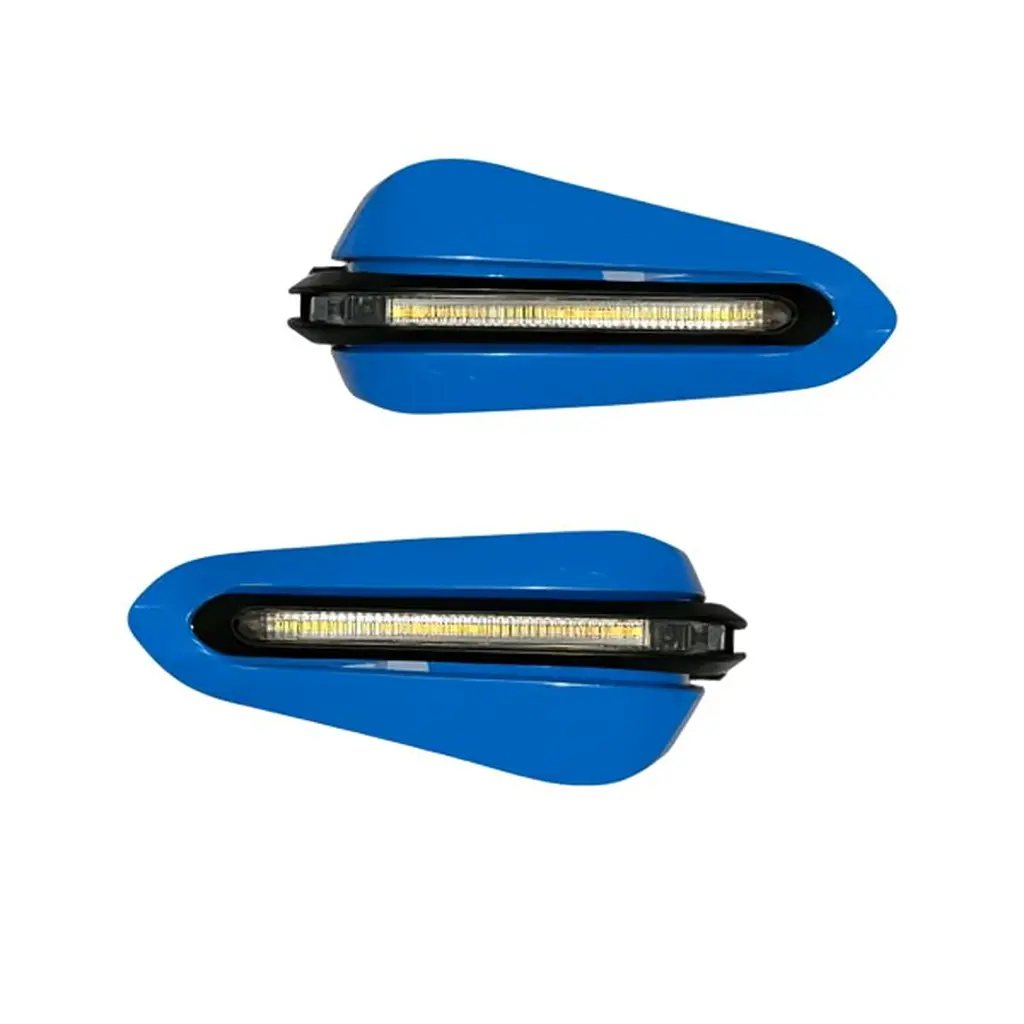 Cubre puño deportivo azul con luz ambar 