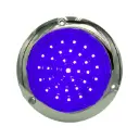Plafón redondo morado 48 LED base cromada 