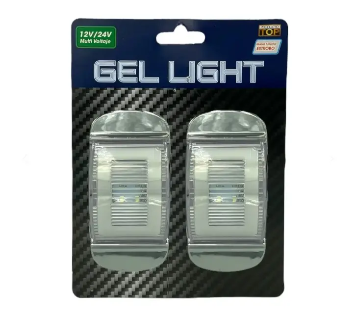 Plafón universal azul lateral 8 LED con arillo GEL 