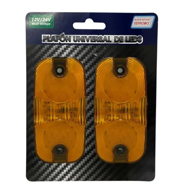 Plafón universal ámbar lateral 6 LED 