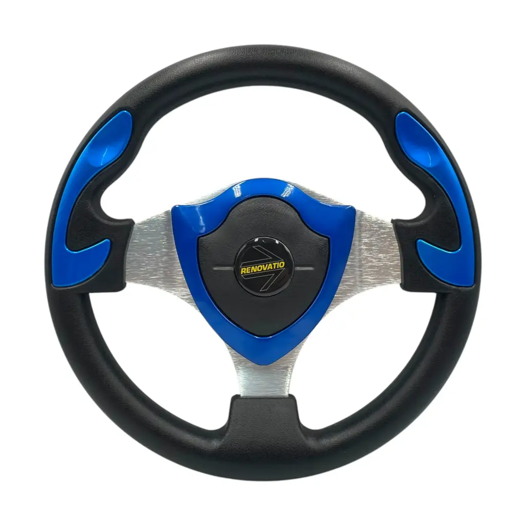 Volante automotriz azul