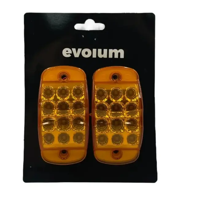 Plafón tipo tortuga ámbar de 12 LED