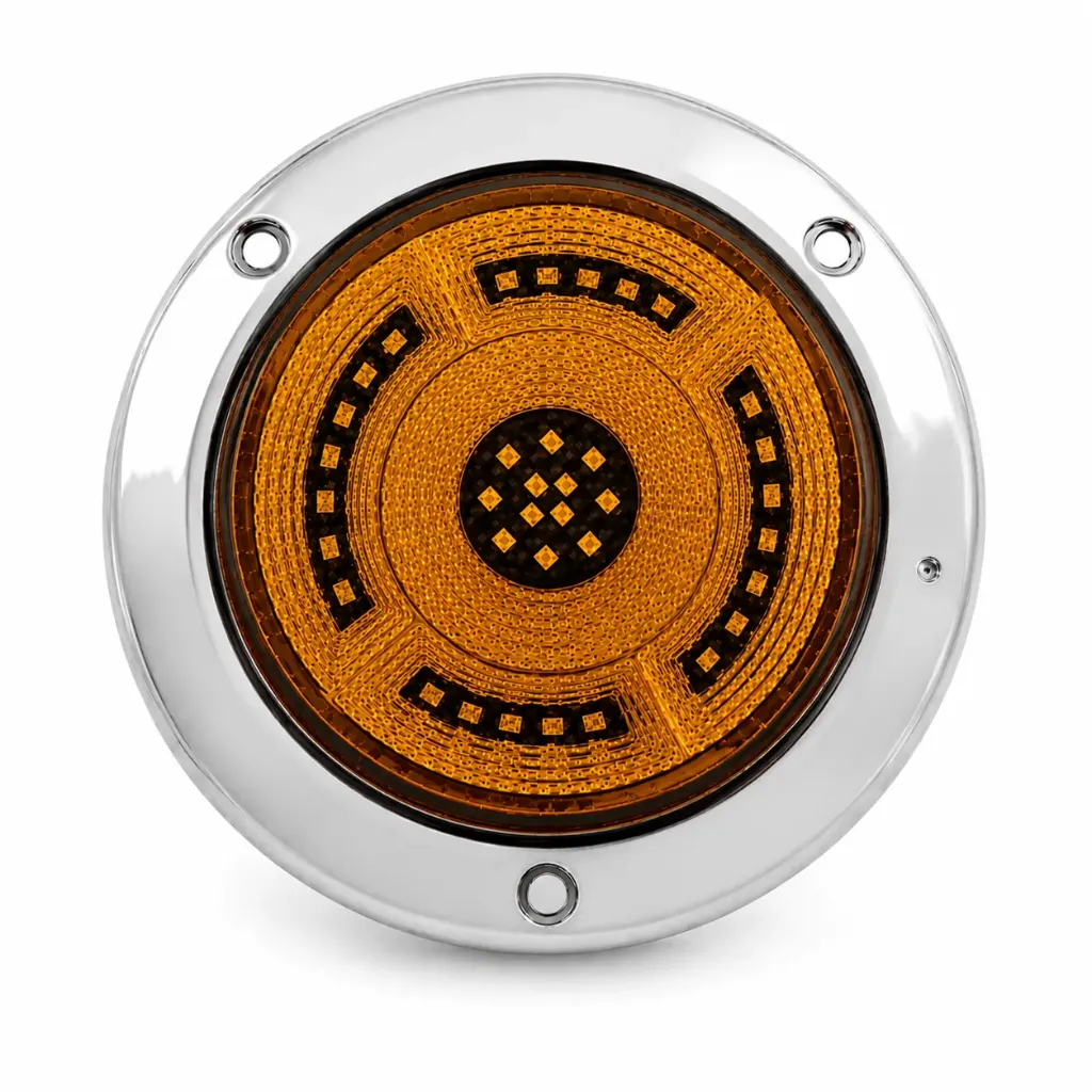 [TR-113 AMBAR] Plafón de Evolum redondo ámbar de 36 LED 