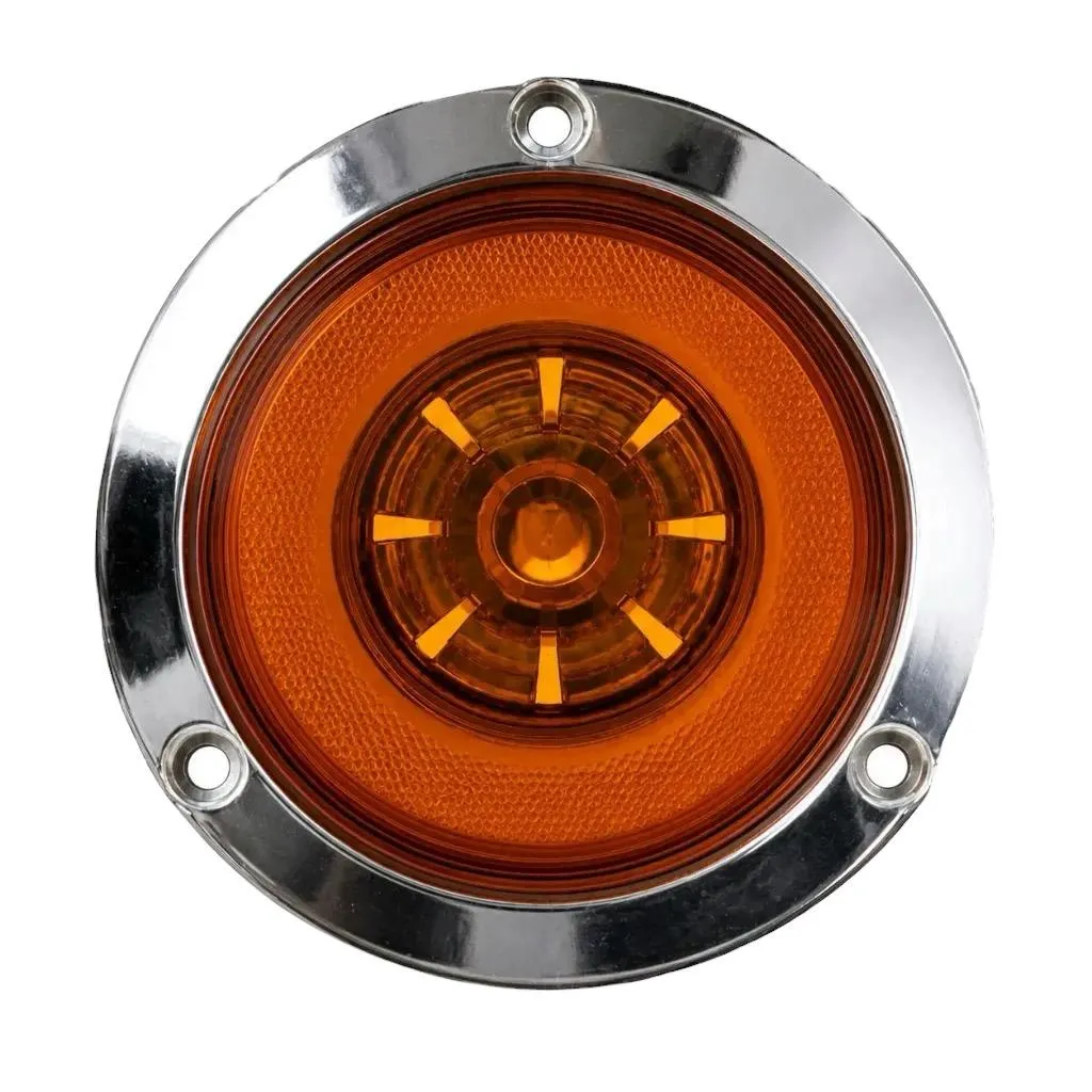 [BAS-001 AMBAR] Plafón ámbar LED y arillo glo (Par)