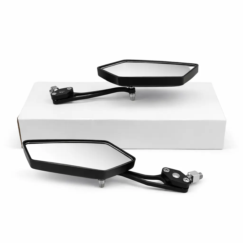 [ES-MU63N]  Espejo para moto universal negro