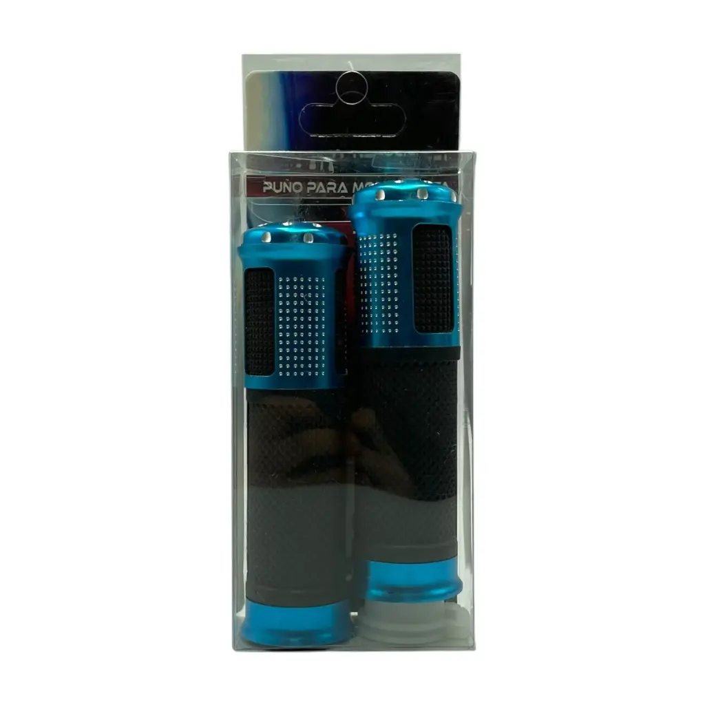 Puño para motocicleta deportivo azul