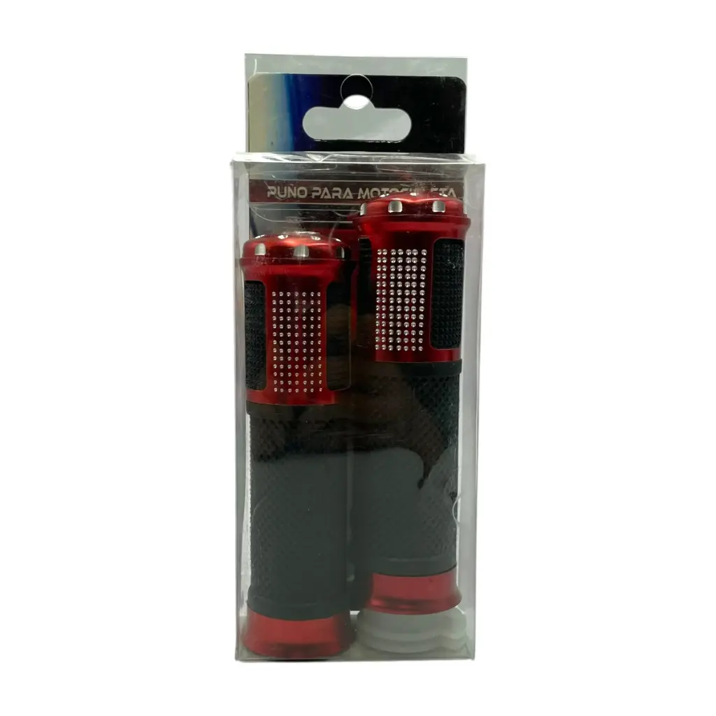 Puño para motocicleta deportivo rojo