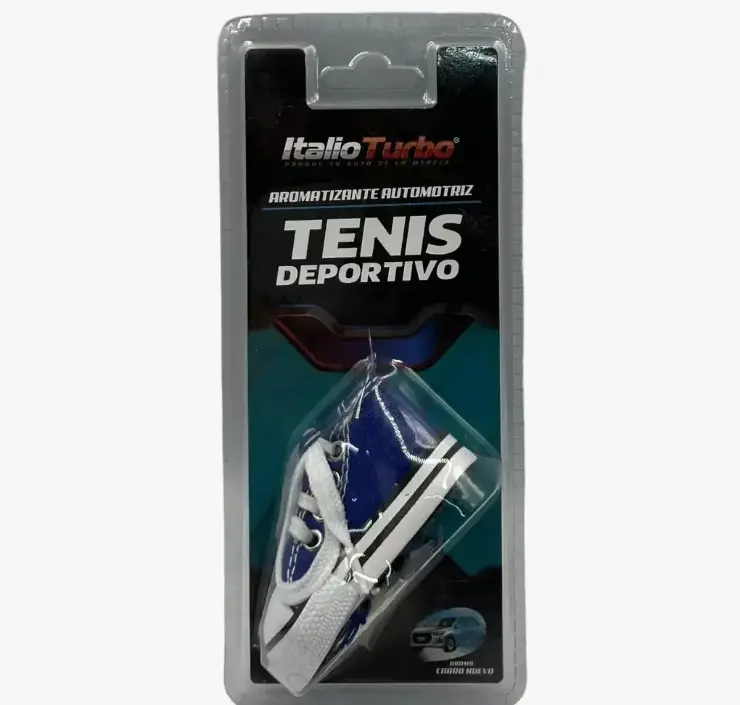 Aromatizante de coche nuevo con forma de tenis
