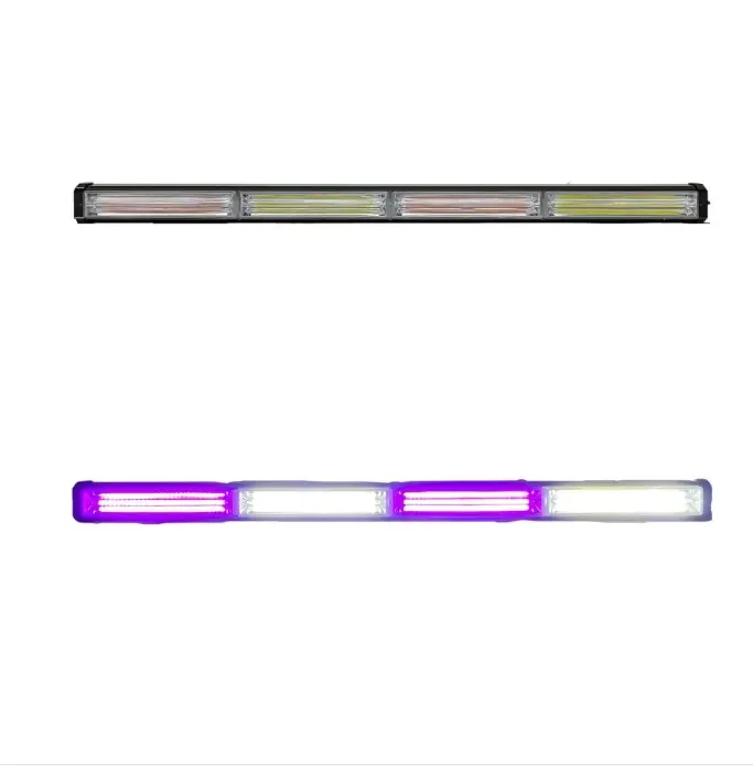 Barra LED blanco/morado de 4 paneles cob con funciones