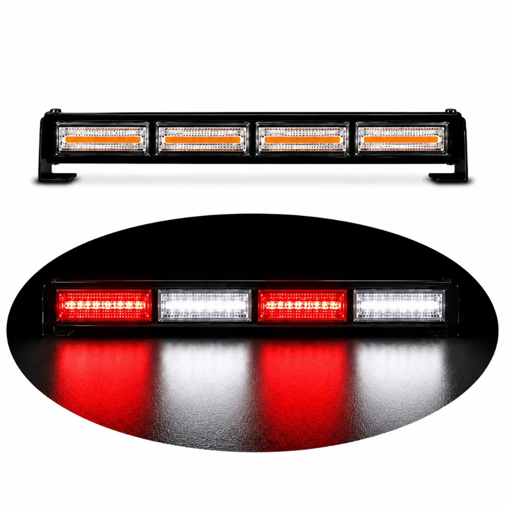 [STR18WR-SAI] Barra LED blanco/rojo de 4 paneles cob con funciones