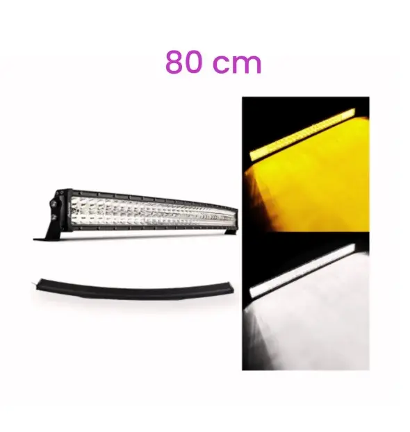 [CURV180EPIBAF] Barra LED curva bicolor (blanco/ámbar) 80cm 