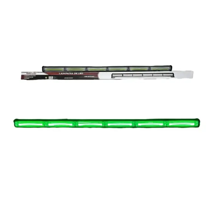 Barra LED verde de 6 paneles cob con funciones