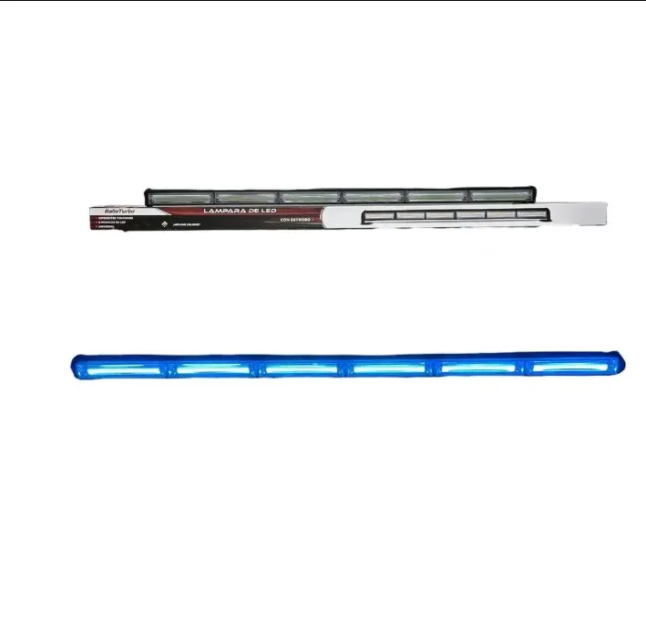 Barra LED azul hielo de 6 paneles cob con funciones
