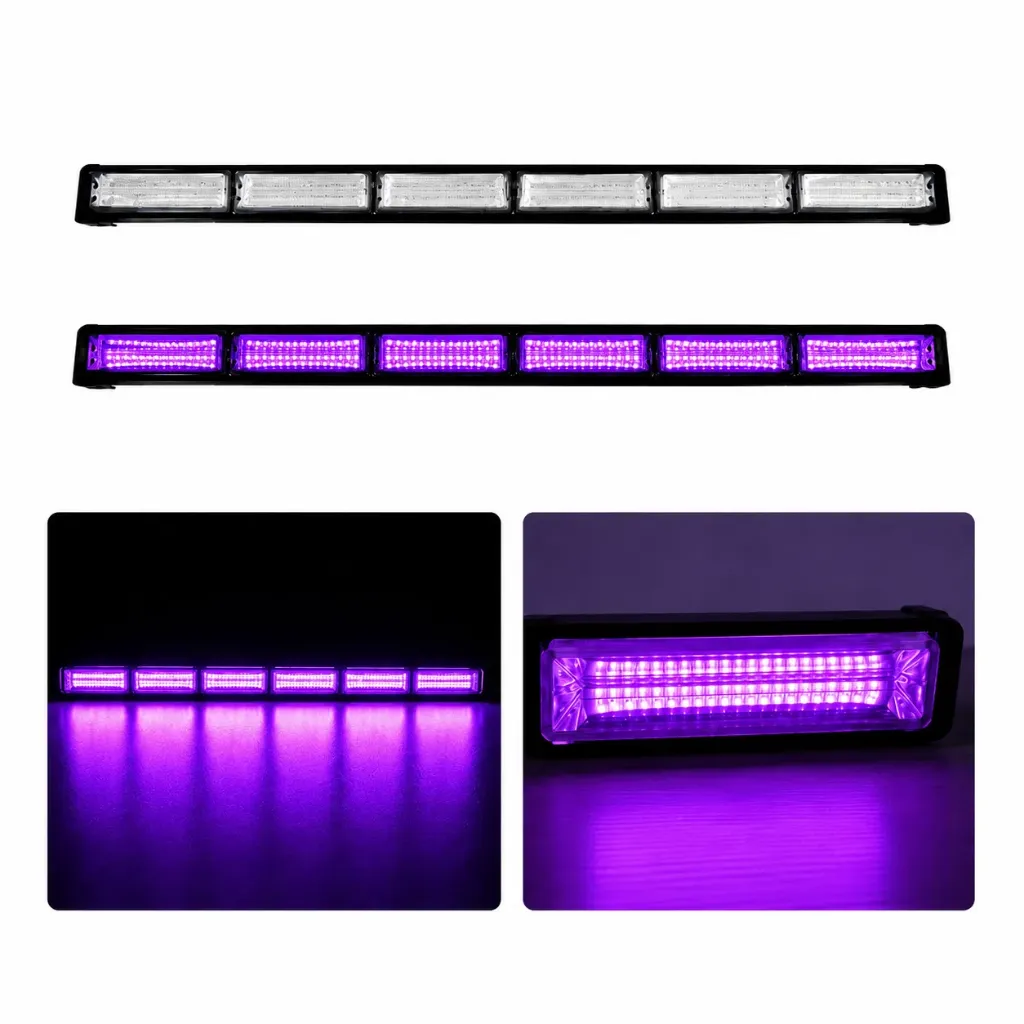 [STR24P-SAI] Barra LED morada de 6 paneles cob con funciones