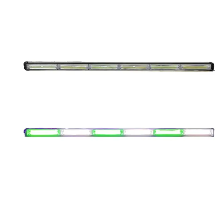 Barra LED blanco/verde de 6 paneles cob con funciones