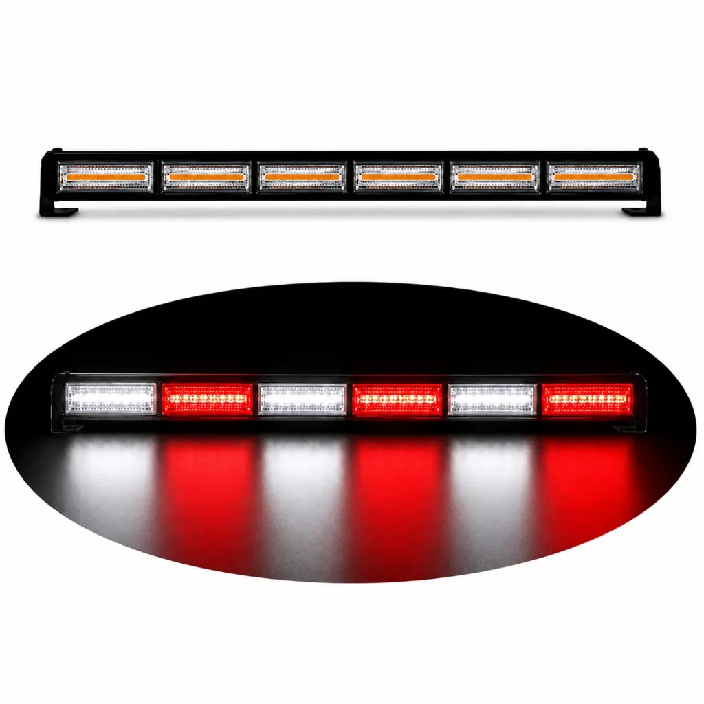 [STR24WR-SAI] Barra LED blanco/rojo de 6 paneles cob con funciones