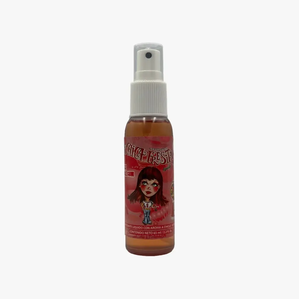 Aromatizante de chicle Chica Fresita en spray mini