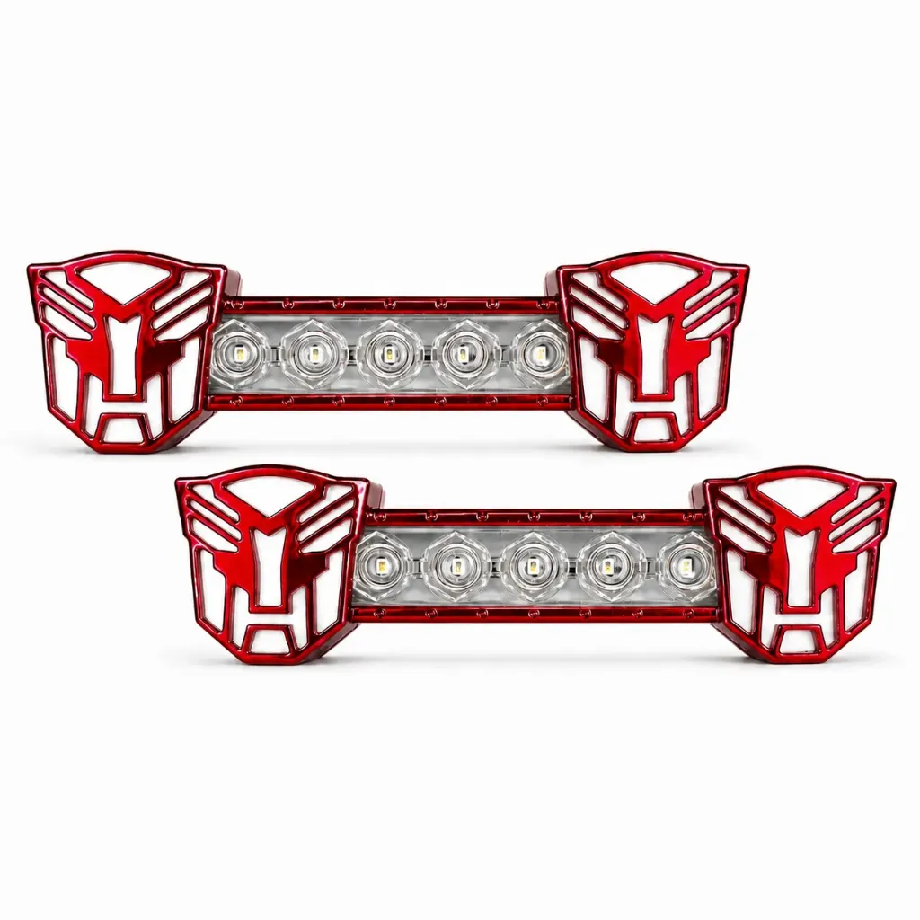 [RS-LED-13071R] Barra LED roja decorativa tipo robot con carcaza de color función estrobo