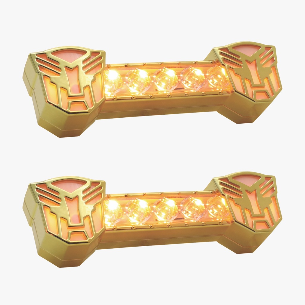 Barra LED roja decorativa tipo robot con carcaza de color función estrobo